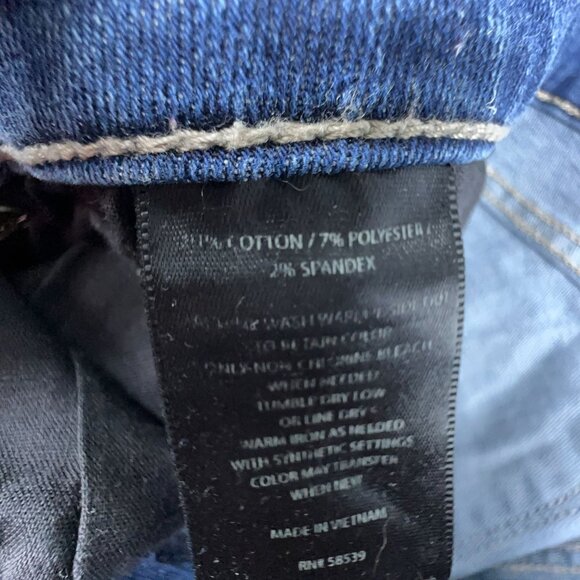 Kut from the Kloth Jeans Womens Size 8 Toothpick Skinny Distressed Denim Blue - Picture 5 of 10